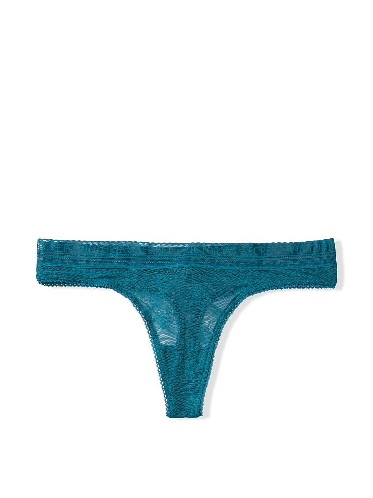 Мереживні трусики Victoria’s Secret Logo Cotton Thong Panty