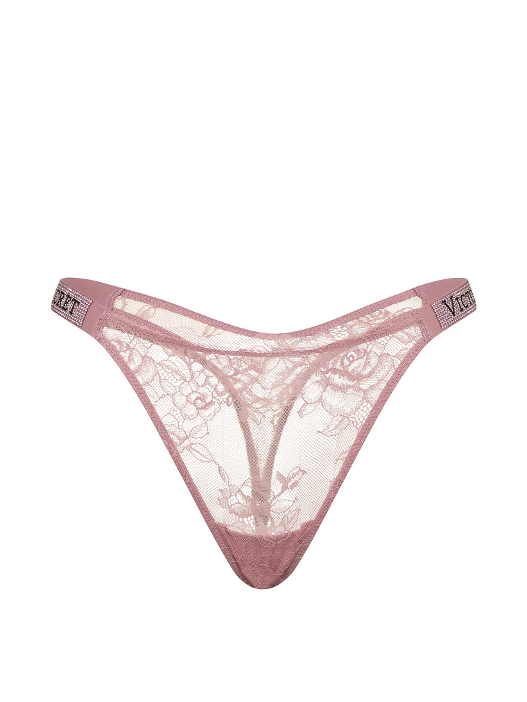 Трусики shine strap lace thong panty, L