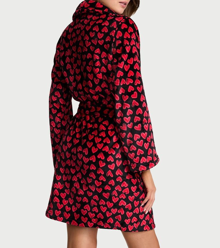 Плюшевый халат logo short cozy robe