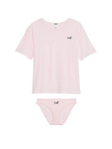 Котонова піжама cotton short-sleeve tee & panty set, M