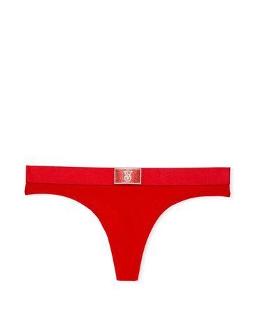 Трусики logo cotton strappy thong panty, M