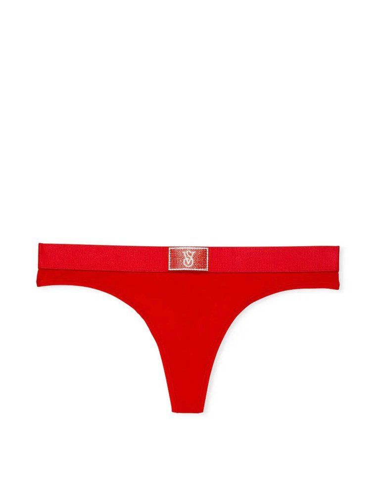 Трусики logo cotton strappy thong panty, M