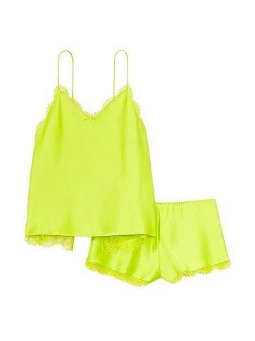 Піжама stretch satin and lace cami set, M