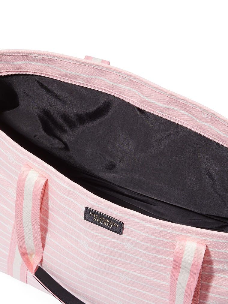 Сумка Victoria's Secret Stripe Tote в рожеву смужку
