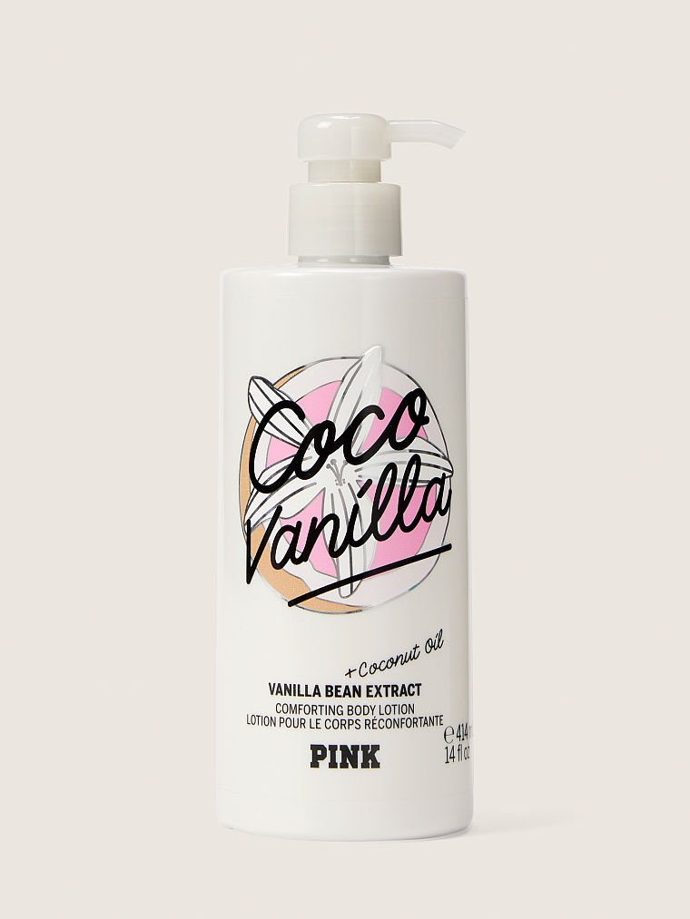 Лосьйон для тіла з дозатором Coco Vanilla Comforting Body Lotion with Vanilla Bean and Coconut Oil Pink