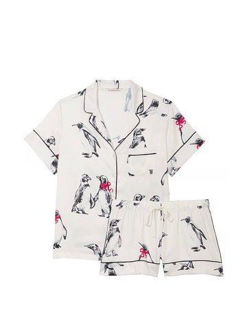 Сатинова піжама satin short pj set з шортами, M