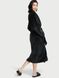 Теплий довгий халат Victoria’s Secret Logo Long Cozy Robe в чорному кольорі, XS/S