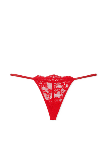 Кружевные трусики со стразами v-string panty, S