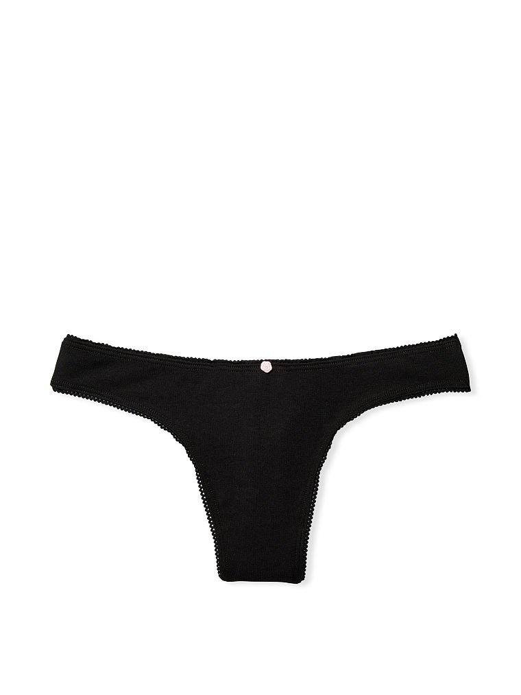 Хлопковые трусики Victoria’s Secret Cotton Thong Panty, M