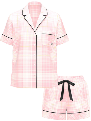Фланелева піжама flannel short pajama set, L