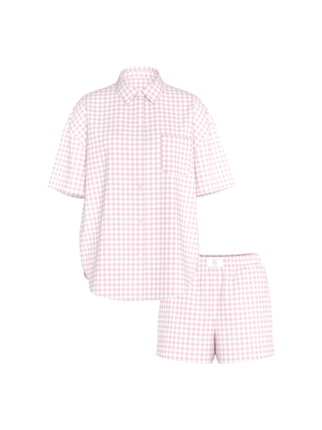 Жіноча піжама modal-cotton gingham pajama set, S