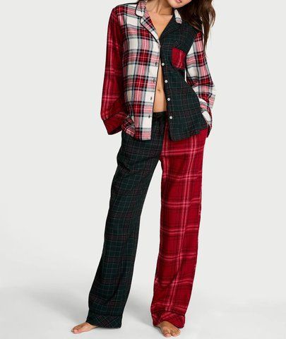 Пижама фланелевая flannel long pj set, M