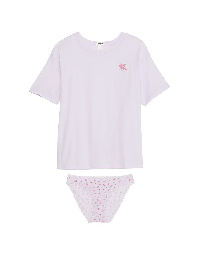 Котонова піжама cotton short-sleeve tee & panty set, S