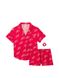 Фланелевая пижама Flannel Short Pj Set с шортами красная, M