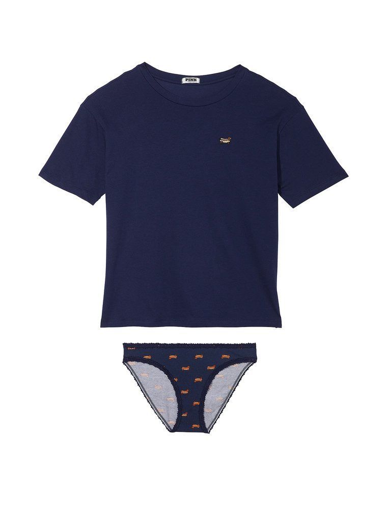 Котонова піжама cotton short-sleeve tee & panty set, M