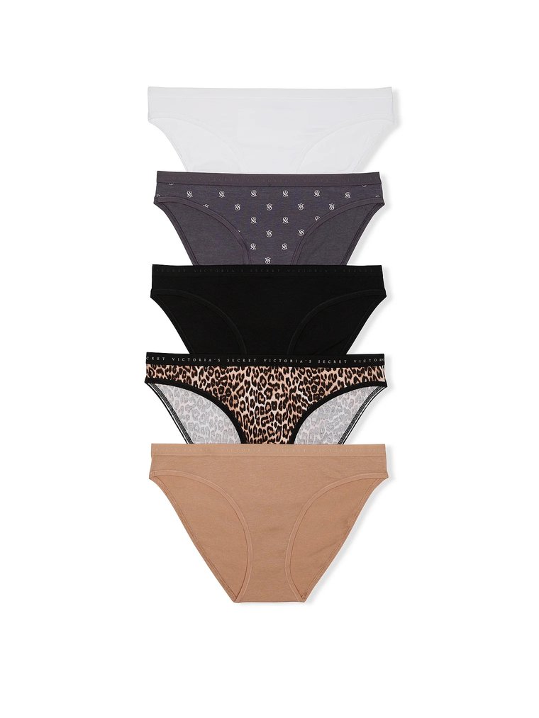 Набір бавовняних трусиків 5-pack stretch cotton bikini panties, M