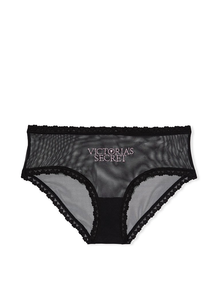 Трусики Victoria’s Secret Hiphugger Panty в чорному кольорі, L