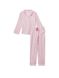 Пижама фланелевая Flannel Long PJ Set розовая полоска, L