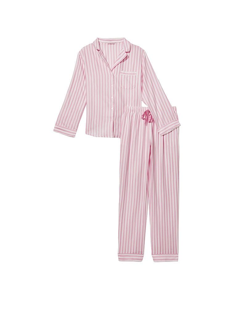 Піжама фланелева Flannel Long PJ Set рожева смужка, S