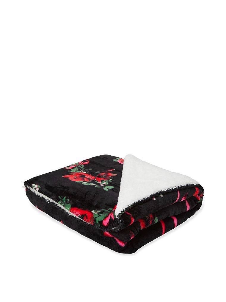Плед Victoria’s Secret Sherpa Blanket цветочный принт
