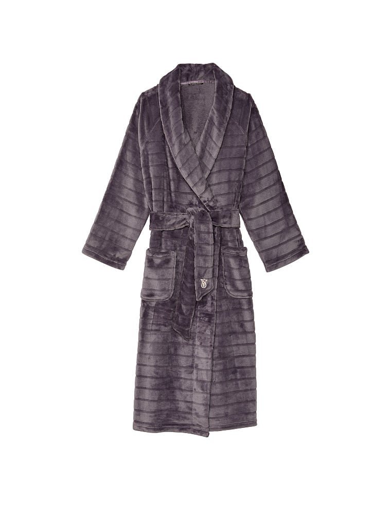 Теплый длинный халат Logo Long Cozy Robe, XS/S