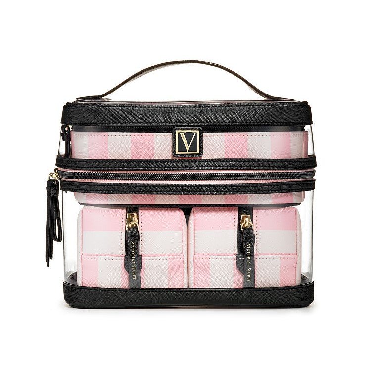 4-in-1 Train Case Косметичка Victoria’s Secret рожева смужка