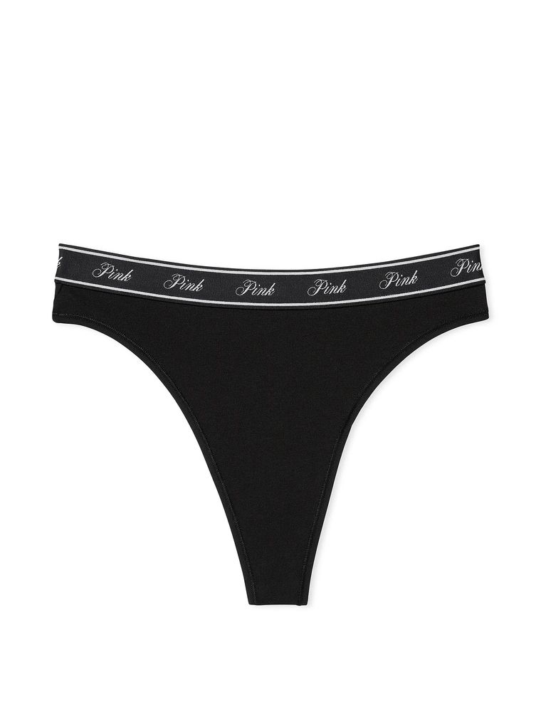 Трусики logo cotton high-waist thong panty, S