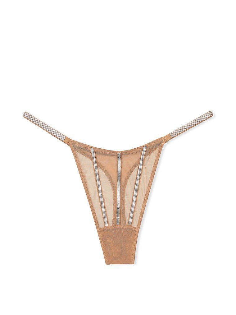 Трусики sheer shine thong panty, M