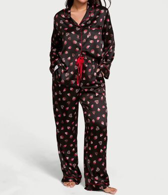 Сатиновая пижама glazed satin long pajama set, M