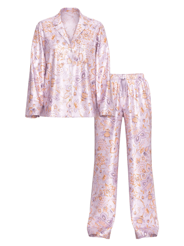 Сатинова піжама glazed satin long pajama set, M