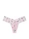 Трусики Lacie Lace-Up Thong Panty Pink Floral Victoria’s Secret, S