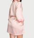 Атласний халат robe iconic stripe в рожеву смужку, M/L