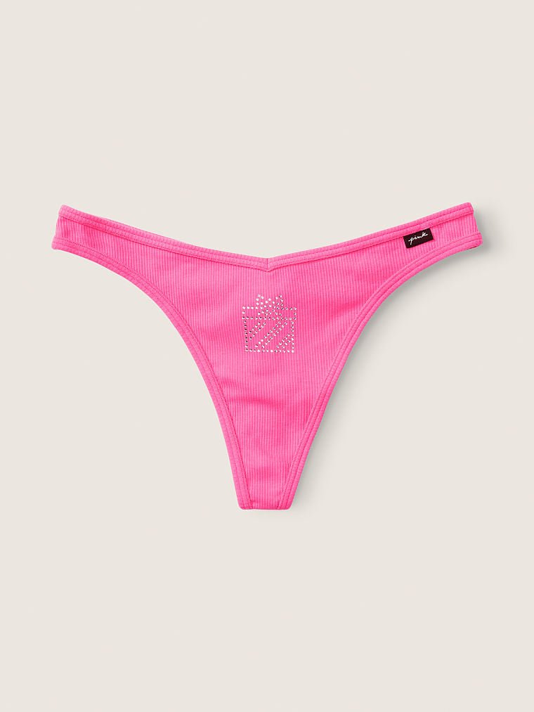 Трусики Pink Victoria’s Secret Cotton Thong, L