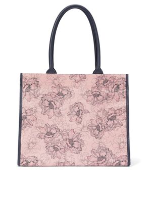 Сумка tote bag pink outline floral