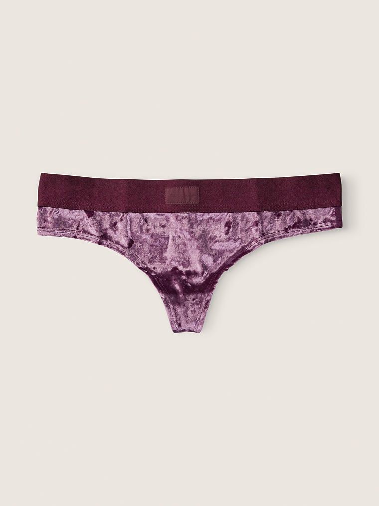 Трусики оксамитові Velvet Thong Underwear Pink, S