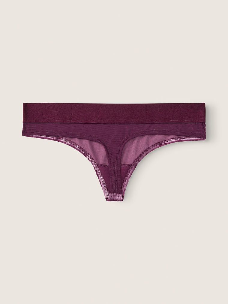 Трусики оксамитові Velvet Thong Underwear Pink, M