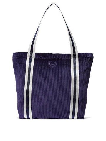 Сумка тканевая ribbed velour tote