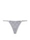 Трусики Ribbed Cotton V-String Panty Grey Victoria’s Secret, XS