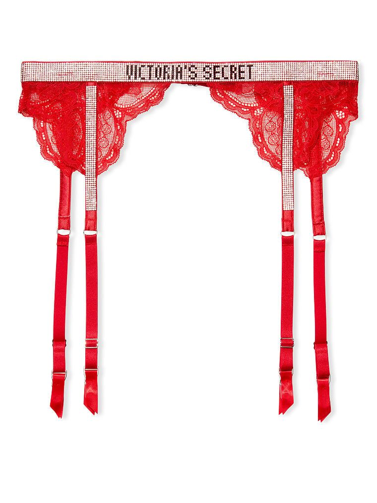 Пояс Victoria’s Secret Very Sexy Shine Strap Garter Belt со стразами, XS/S