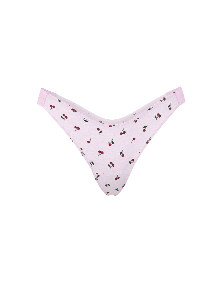 Трусики logo cotton shine nigh-leg thong panty, L