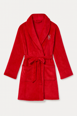 Плюшевий халат cozy plush robe red, M/L