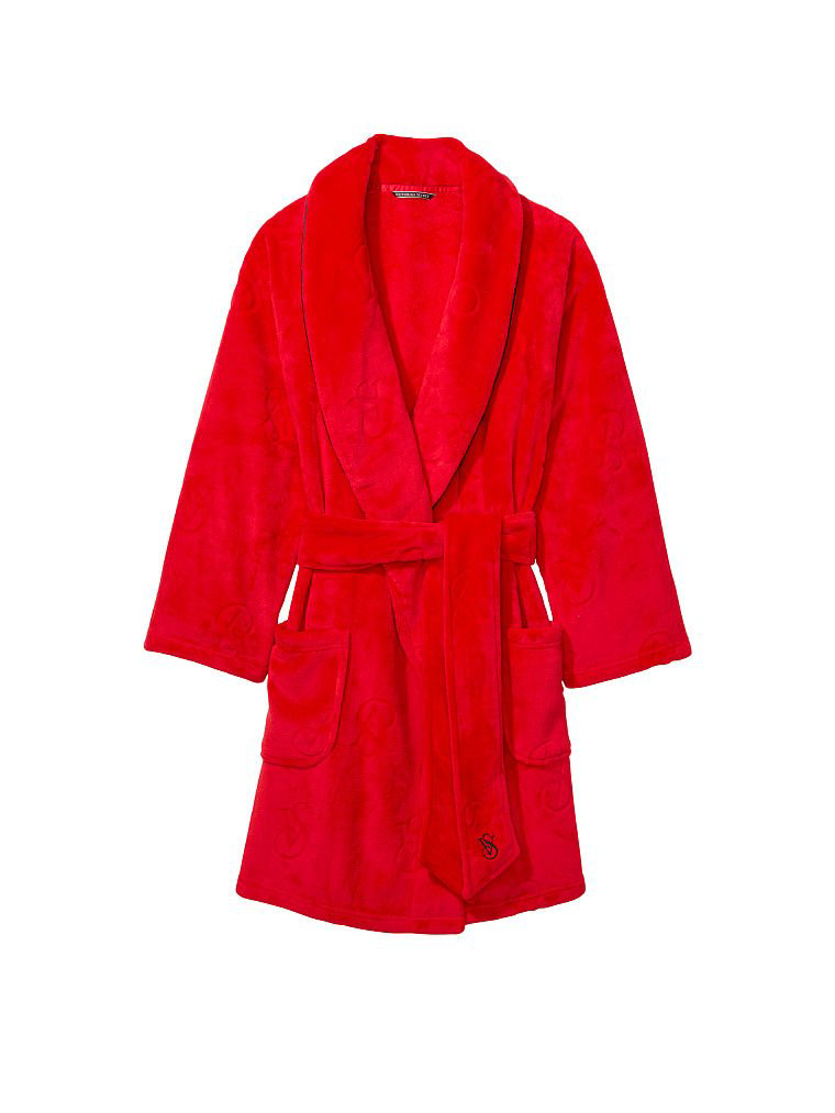 Халат Victoria’s Secret Logo Short Cozy Robe червоний