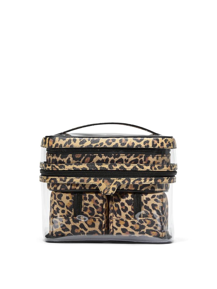 Леопардова косметичка leopard 4-piece makeup bag