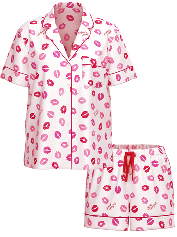 Сатинова піжама satin short pajama set, M