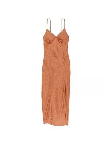 Сатиновый пеньюар icon satin midi slip