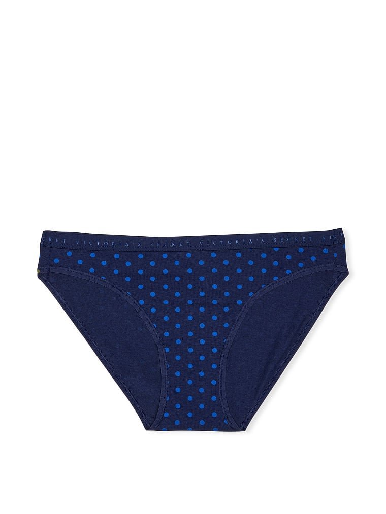 Трусики Stretch Cotton Bikini Panty Ensign Navy Dot Victoria’s Secret, XS
